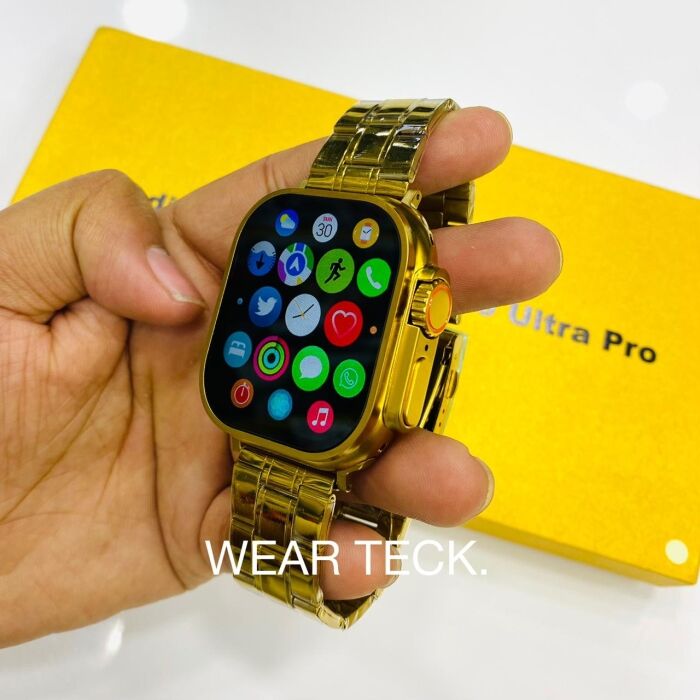 2 - G9 Ultra Pro Smart Watch | Fendior | Golden Edition | 3 Pairs of Straps