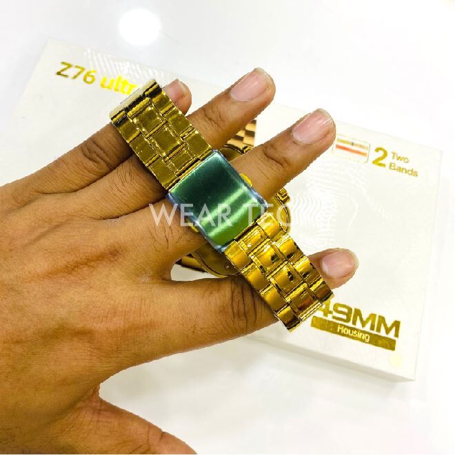 5 - Z76 Ultra Smart Watch Golden Edition | 2 Pairs of Straps
