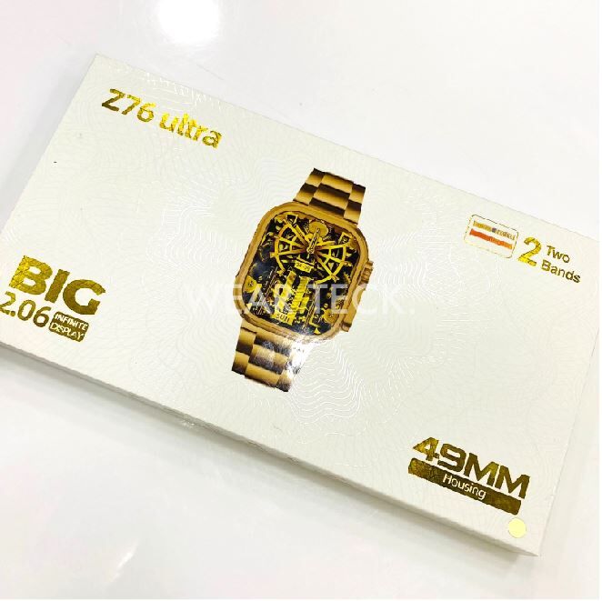 6 - Z76 Ultra Smart Watch Golden Edition | 2 Pairs of Straps