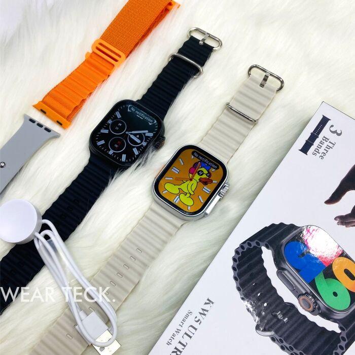 3 - KW5 Ultra 2 Smart Watch with 3 Pairs of Straps