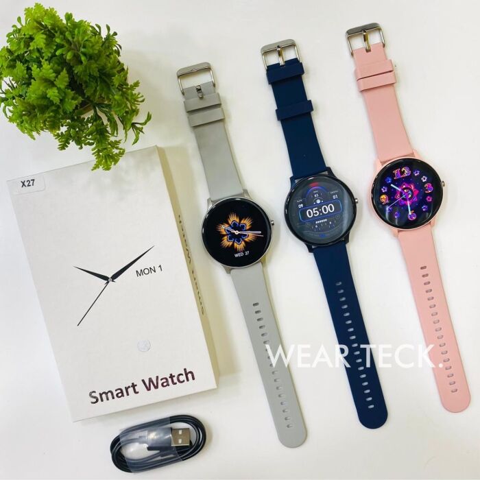 Display 1 - X27 Round Dial BT Calling Smart Watch