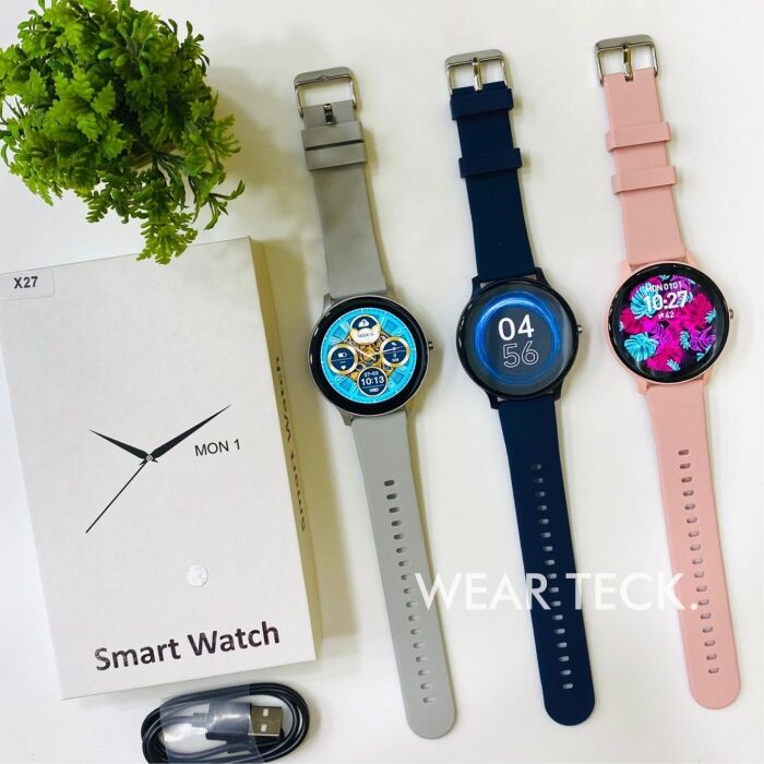 Display 3 - X27 Round Dial BT Calling Smart Watch