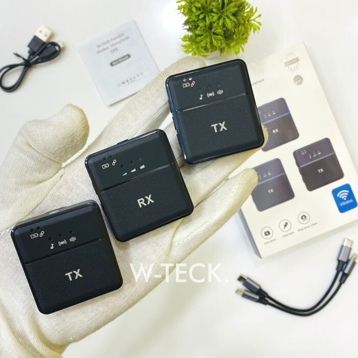 4 - SX9 Dual Wireless Microphone With Noise Cancellation