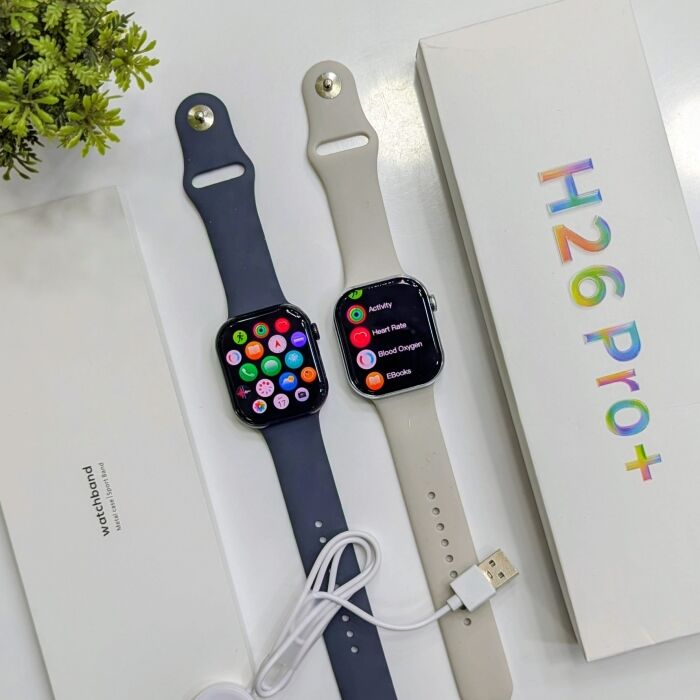 HelloH26Pro+2 - Hello Plum H26 Pro + Smart Watch | GPS Map | AOD | Palm Sensor | WhatsApp Reply