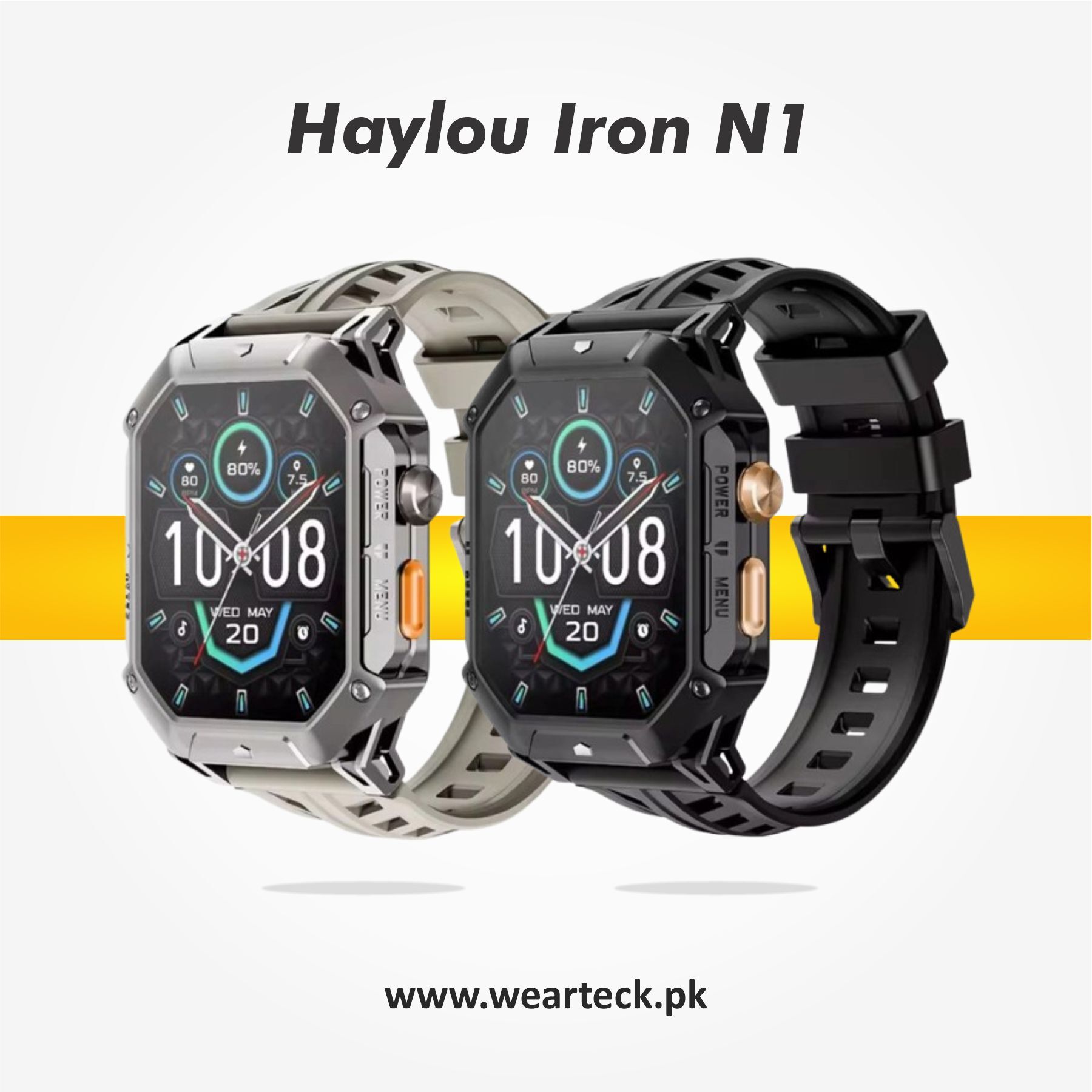 Display Haylou Iron N1 Smart Watch with Fitness Tracking and Smart Features