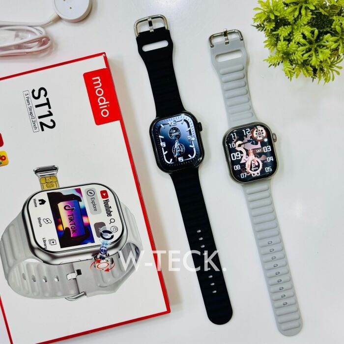 1 - ST12 Android SIm 5G Smart Watch | 4/64 Memory | 360 Rotating Camera