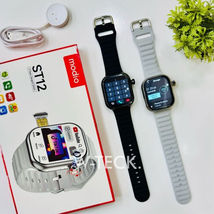 2 - ST12 Android SIm 5G Smart Watch | 4/64 Memory | 360 Rotating Camera