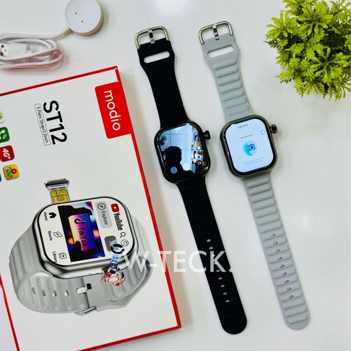 4 - ST12 Android SIm 5G Smart Watch | 4/64 Memory | 360 Rotating Camera