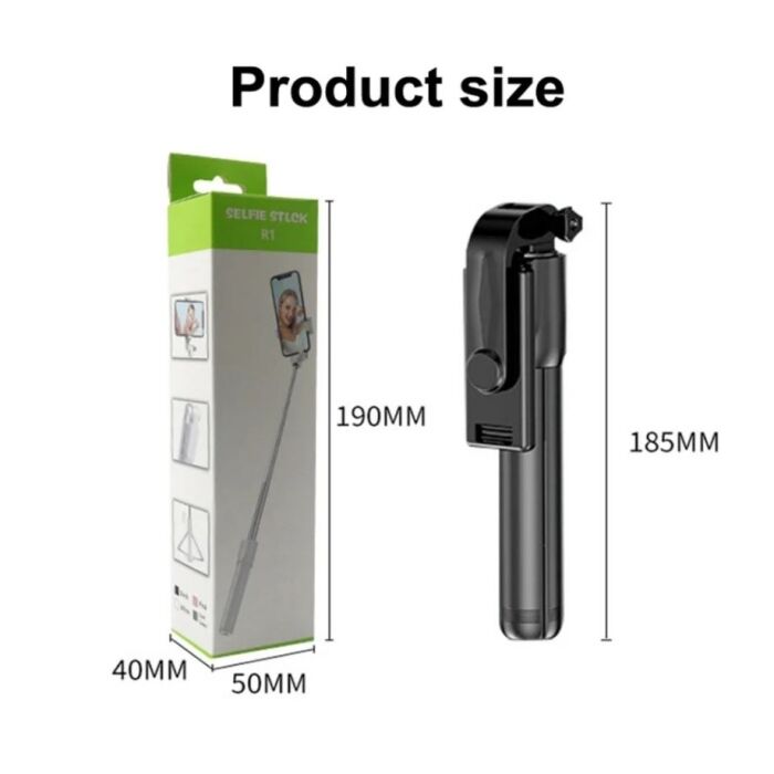 2 - 3in1 - 70cm R1 Wireless Selfie Stick Tripods with Light