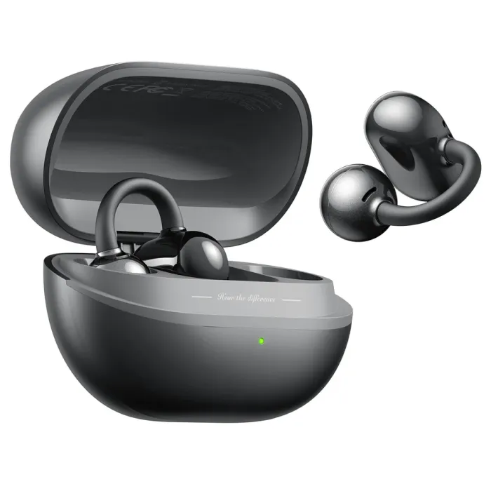 pop2 - SoundPEATS Pop Clip Open Ear Wireless Earbuds - Black