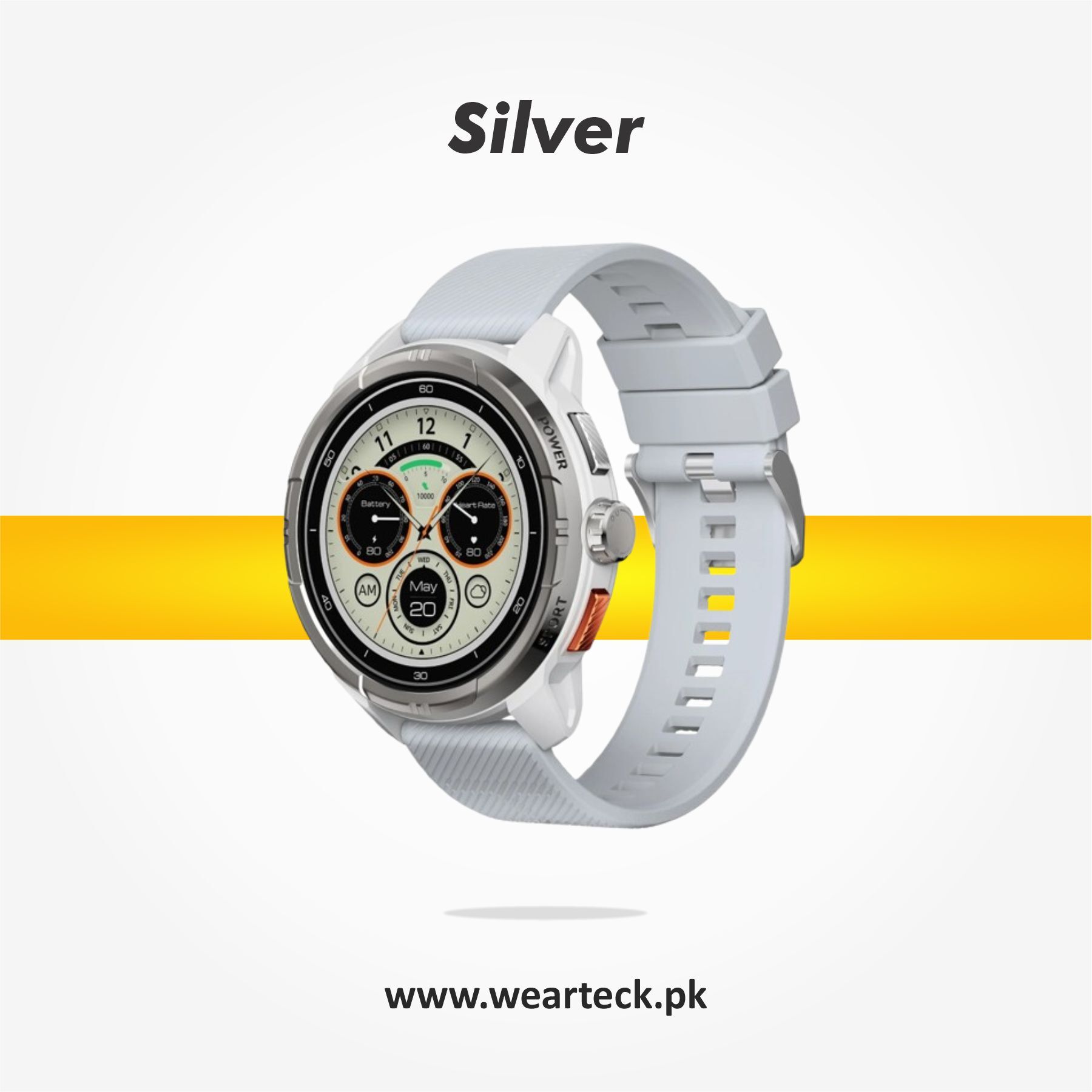 Silver - Haylou Solar Ultra Smart Watch