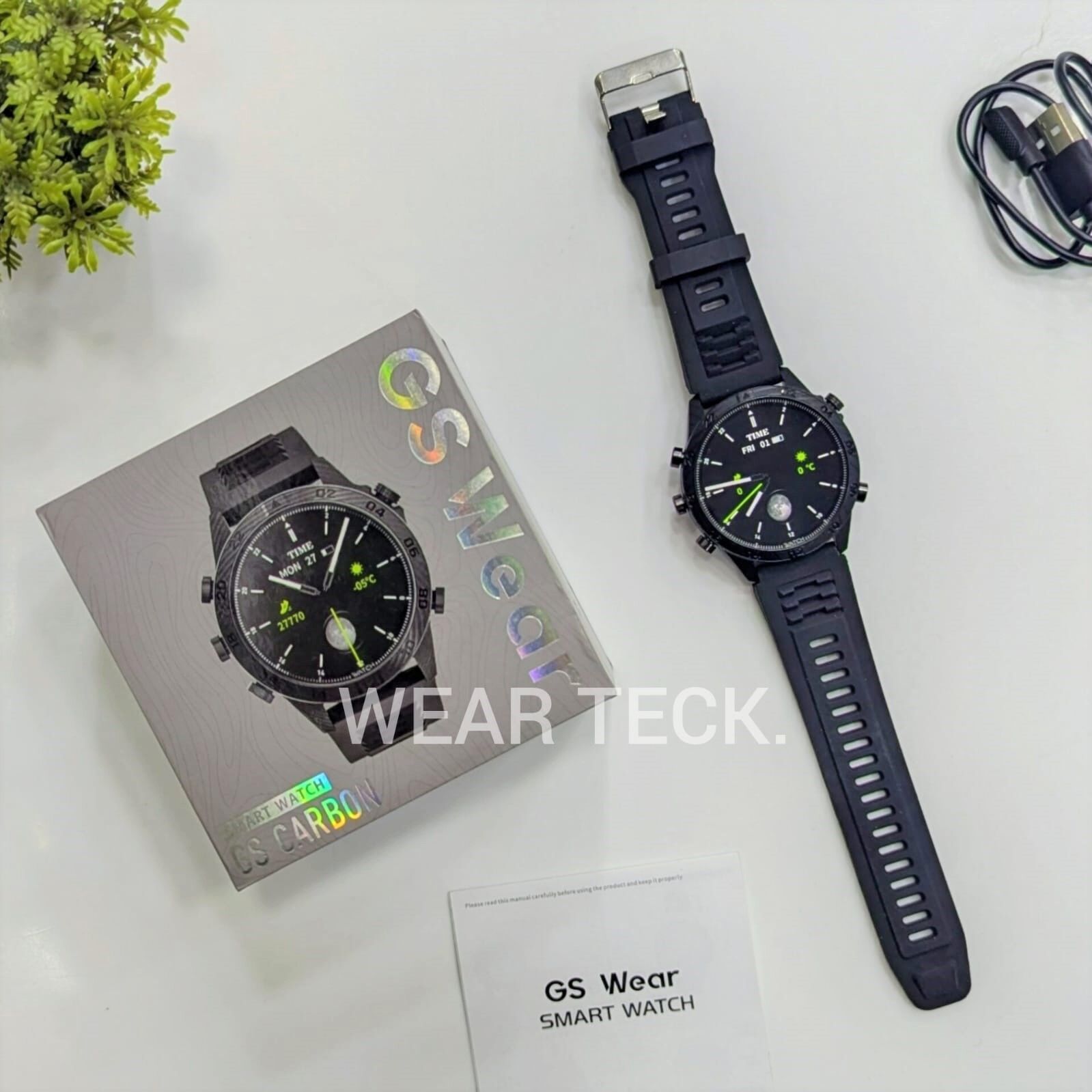 GS Carbon 3 - GS Wear Carbon Smart Watch | Amoled Display | Luxury Dial | GPS