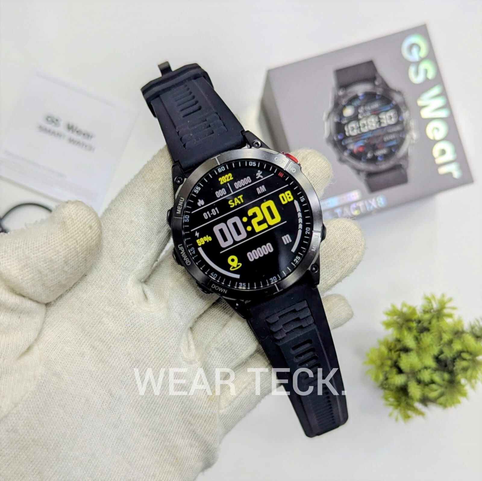 GS Tactix 8 - 1 - GS Wear Tactix 8 Smart Watch | Amoled Display | GPS
