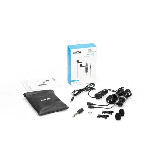 BOYA BY-M1DM Dual Omnidirectional Lavalier Microphone 5 - BOYA BY-M1DM Dual Omnidirectional Lavalier Microphone