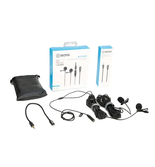 BOYA BY-M2D Digital Dual Lavalier Microphone 5 - BOYA BY-M2D Digital Dual Lavalier Microphone for iPhone & iPad