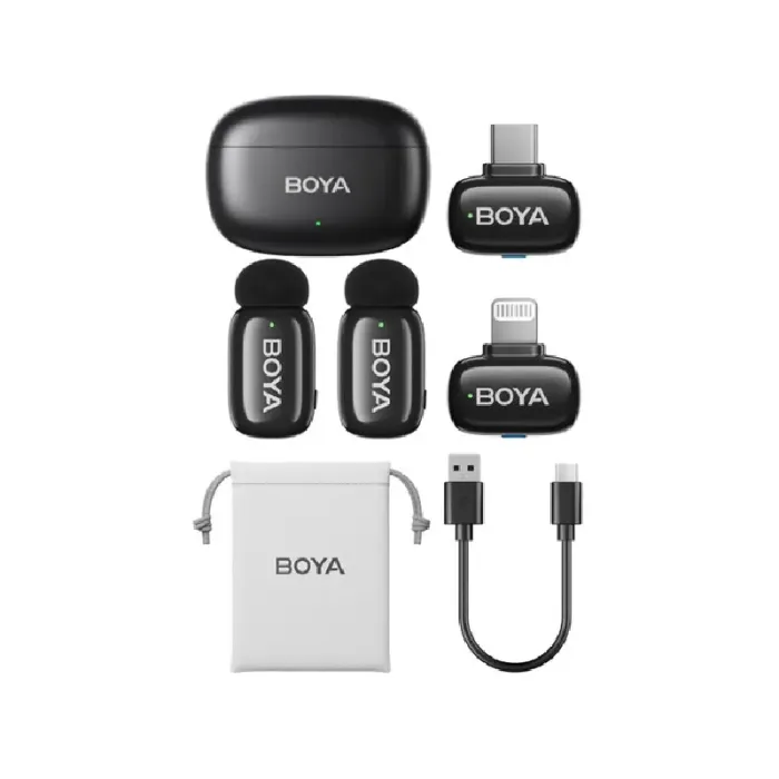 BOYA Mini 12 Dual Wireless Microphone 2 - Boya Mini 12 (For Ios + Type-C) Dual Wireless Microphone