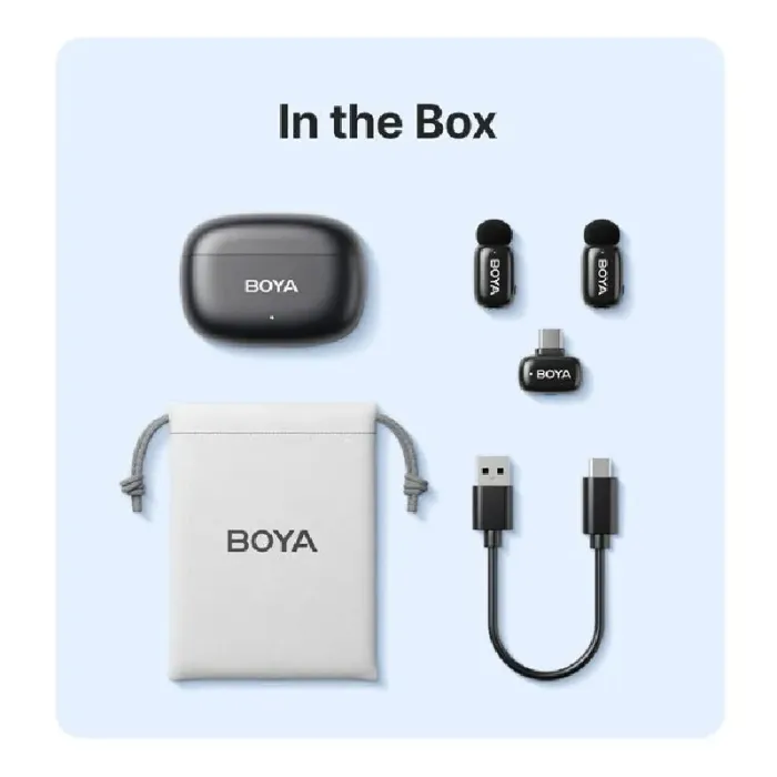 BOYA Mini 14 Wireless Microphone 4 - Boya Mini 14 (For Type-C Only) Dual Wireless Microphone