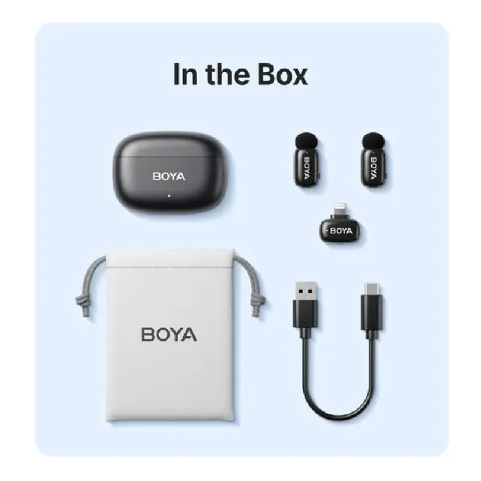 BOYA Mini 15 Wireless Microphone 4 - Boya Mini 15 (For Ios Only) Dual Wireless Microphone