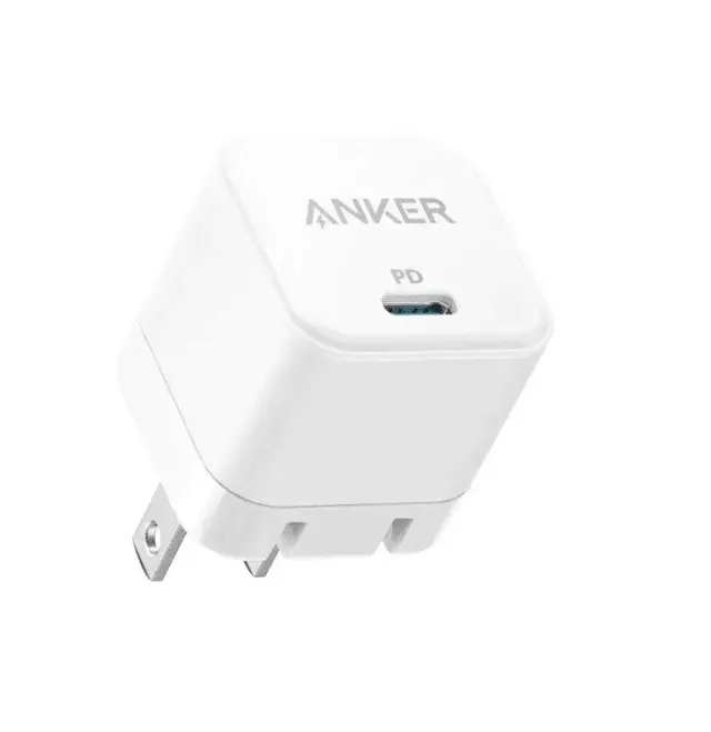 Anker PowerPort III 20W Cube Charger, Usb-C PD Fast Charger, Folable Plug, 2-Pin (US) - White - Anker PowerPort III 20W Cube Charger, Usb-C PD Fast Charger, Folable Plug, 2-Pin (US) - White