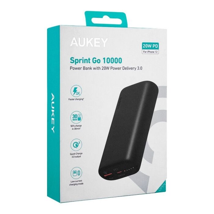 1240179-3 - AUKEY Sprint Go Mini PD Power Bank 10000 mAh