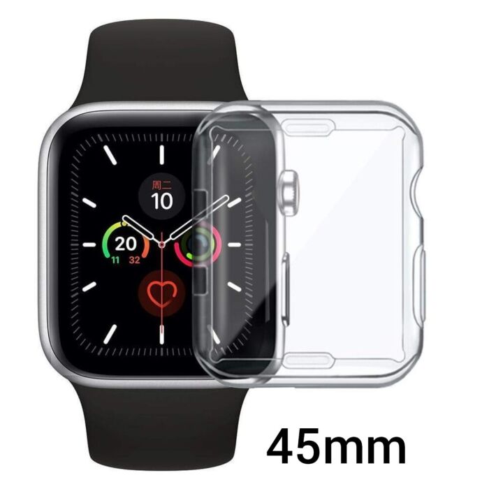1 - Transparent Case For Apple-Watch 44mm and 45mm - Crystal Clear