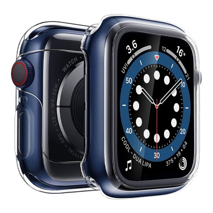 2 - Transparent Case For Apple-Watch 44mm and 45mm - Crystal Clear