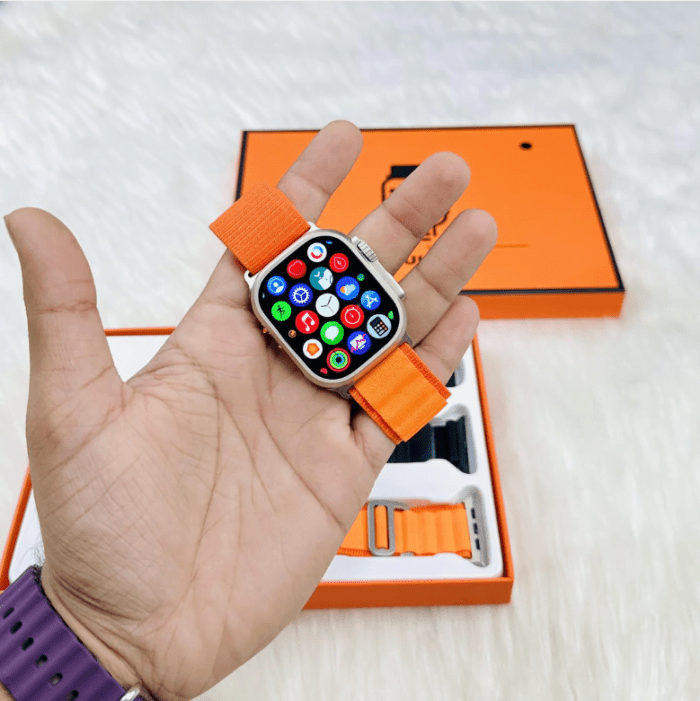 5 - S9 Ultra Smart Watch with 3 Pairs of Straps
