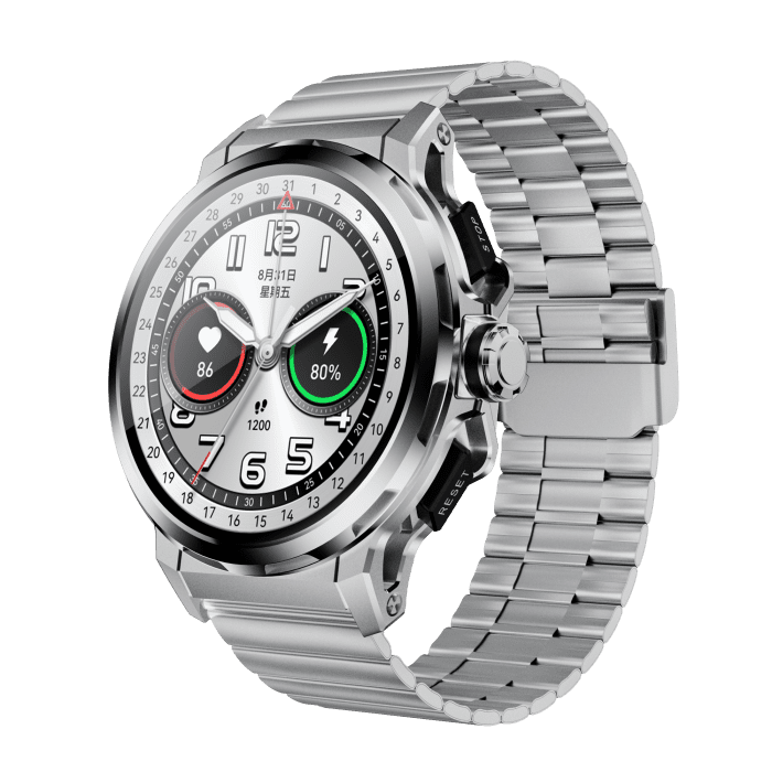 Kalobee SK43 Smart Watch Silver 4 - Kalobee SK43 Smart Watch | 3 Pairs of Straps | Rugged Style